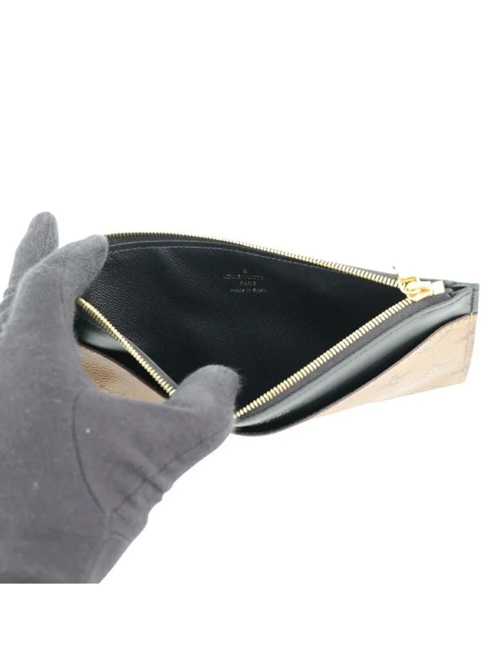 Louis Vuitton Wallet Monogram Reverse Slim Purse Black